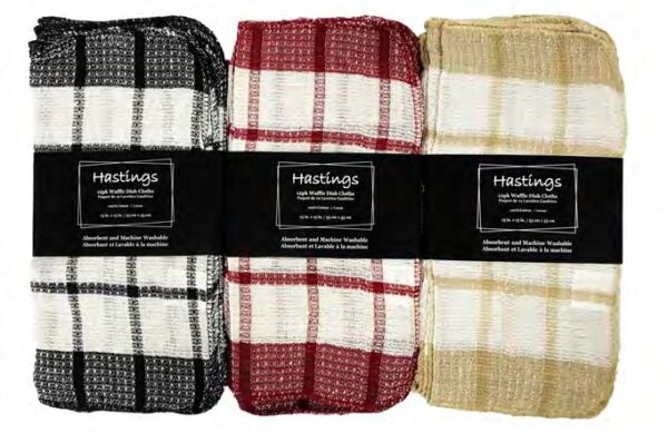 12 Pack Waffle Dishcloths. 100% Cotton.