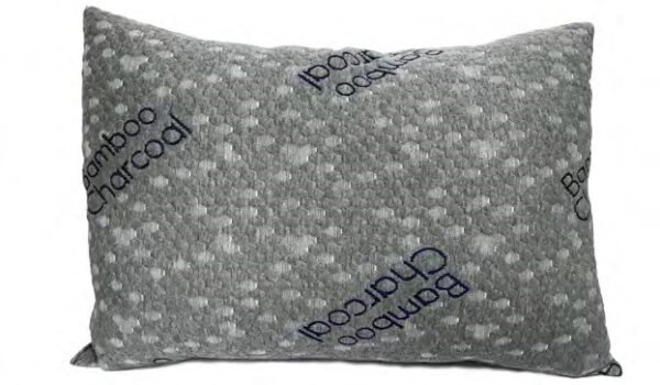 Charcoal Infused Pillow. 35% Rayon from Bamboo with Charcoal Infusion. 65% Polyester. Made in Canada.