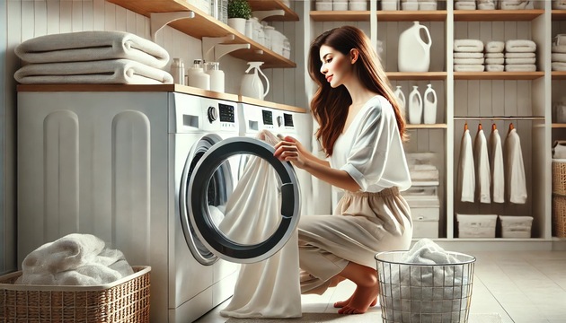 washing bedsheets in a washing machine