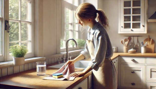 girl-washing-towels